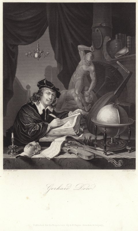 Porträtt av Gerrit Dou av Gerrit Dou