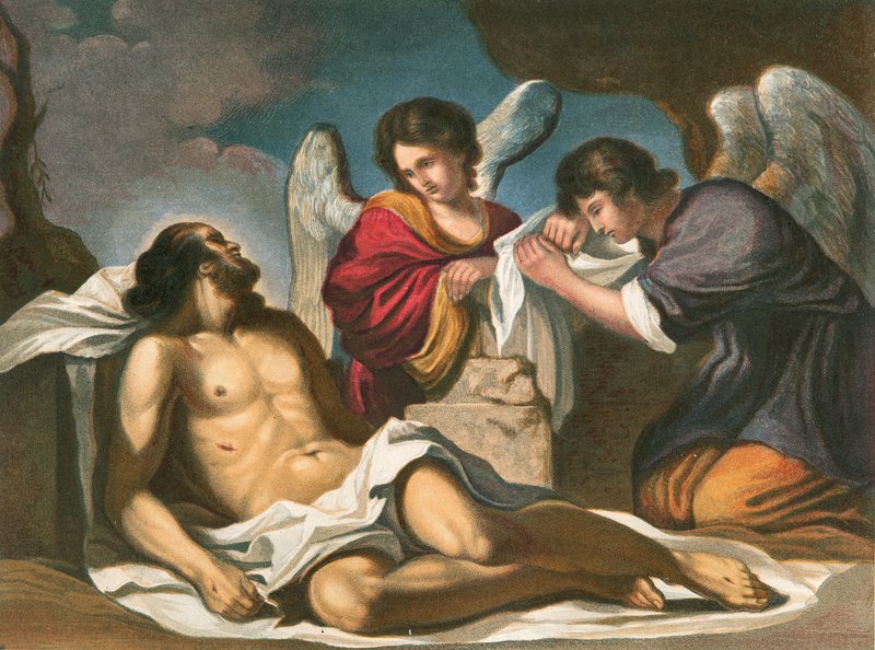 Kristus begravdes av Giovanni Francesco Barbieri