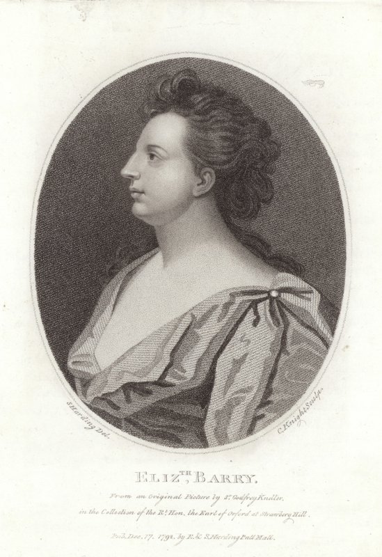 Elizabeth Barry av Godfrey Kneller