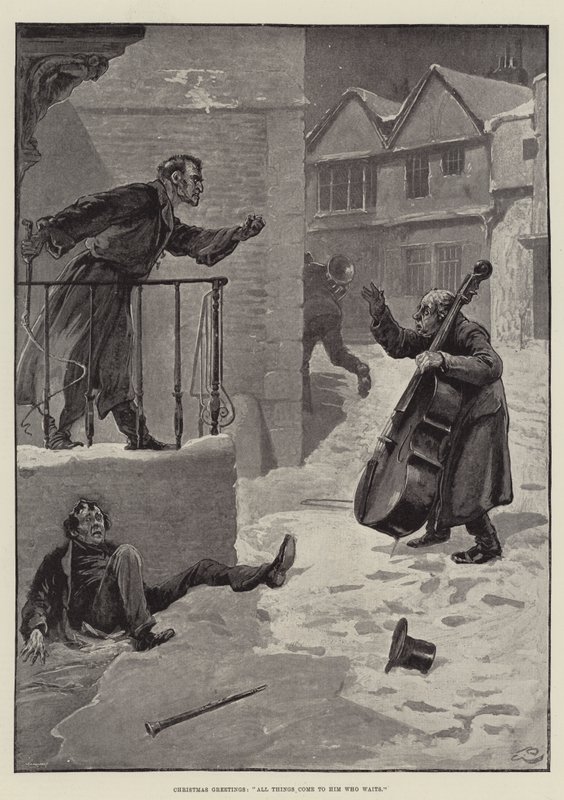 Julhälsningar, allt kommer till den som väntar av Gordon Frederick Browne