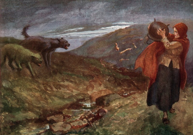 Illustration för Sagan om kitteln av Gordon Frederick after Browne