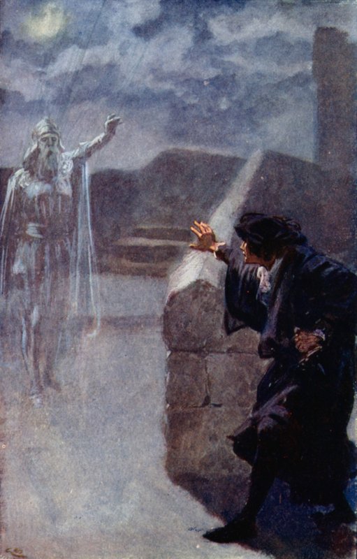 Hamlet ser sin fars spöke av Gordon Frederick Browne