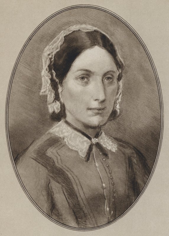 Florence Nightingale (litho) av Gordon Ross