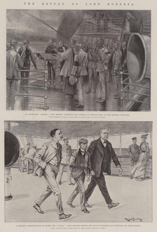 The Return of Lord Roberts litho av Gurnell Charles Jennis