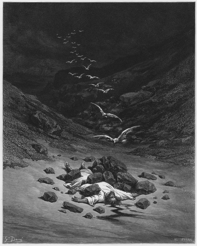 Gustave Dore Bibeln: Achan stenad av Gustave Dore