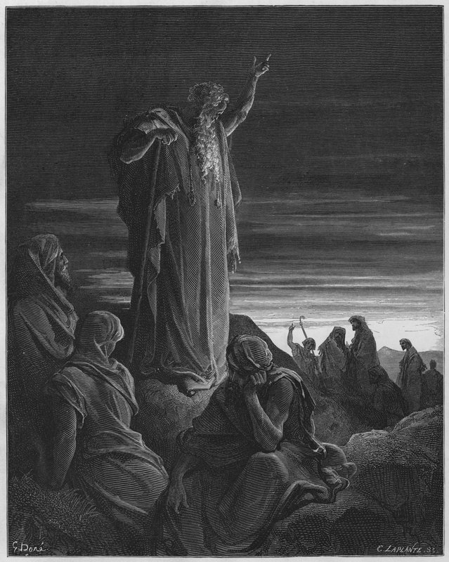 Gustave Dore Bibeln: Hesekiel profeterar av Gustave Dore