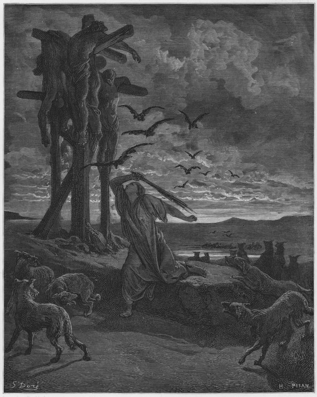 Gustave Dore Bibeln: Rizpahs vänlighet mot de döda av Gustave Dore