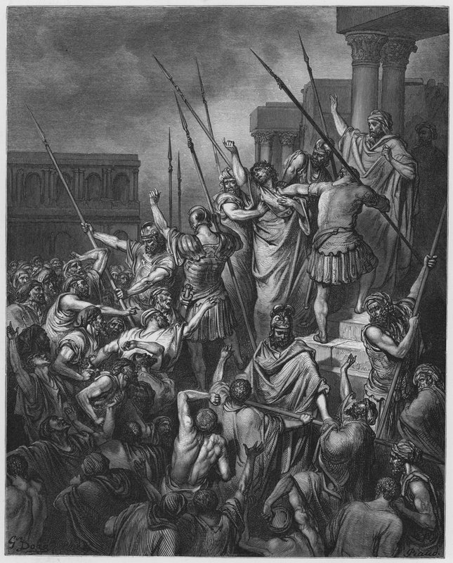 Gustave Dore Bibeln: S Paulus räddades från folkmassan av Gustave Dore