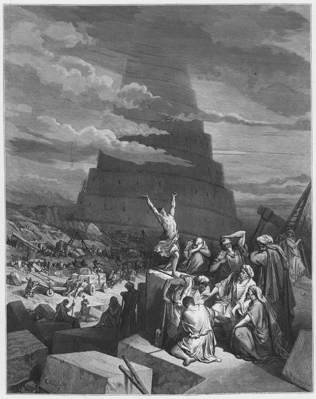 Gustave Dore Bibeln: Språkförvirringen av Gustave Dore
