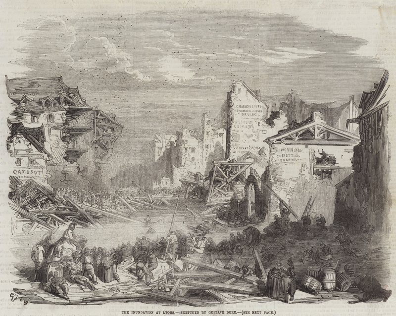 Översvämningen i Lyon av Gustave Dore