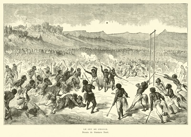 Spelet lacrosse av Gustave Dore