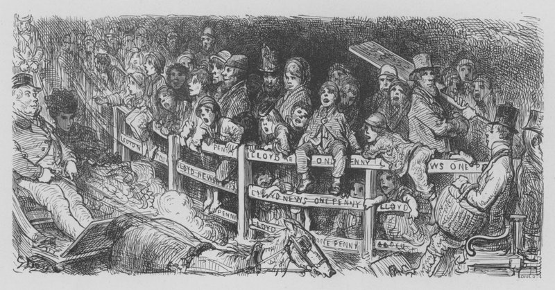 På Derbyt, The Crowd av Gustave after Dore