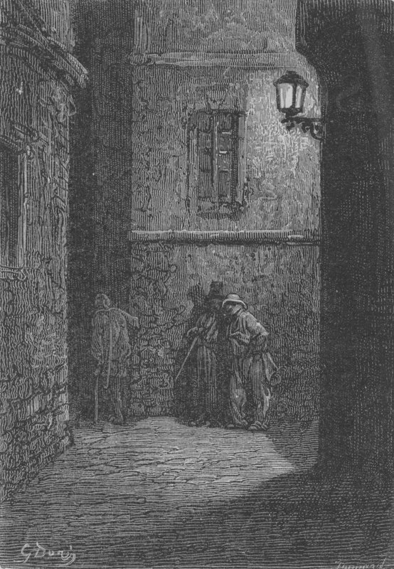 Två nattvandrare av Gustave after Dore