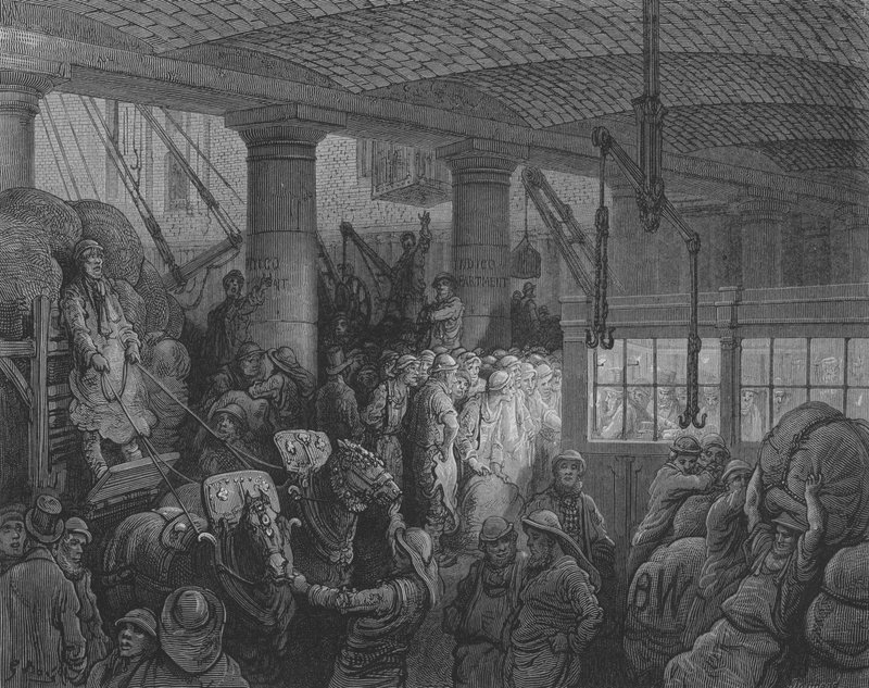 Sainte-Catherine Docks av Gustave after Dore