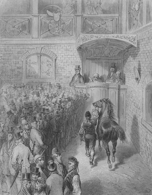 Le Tattersall av Gustave after Dore