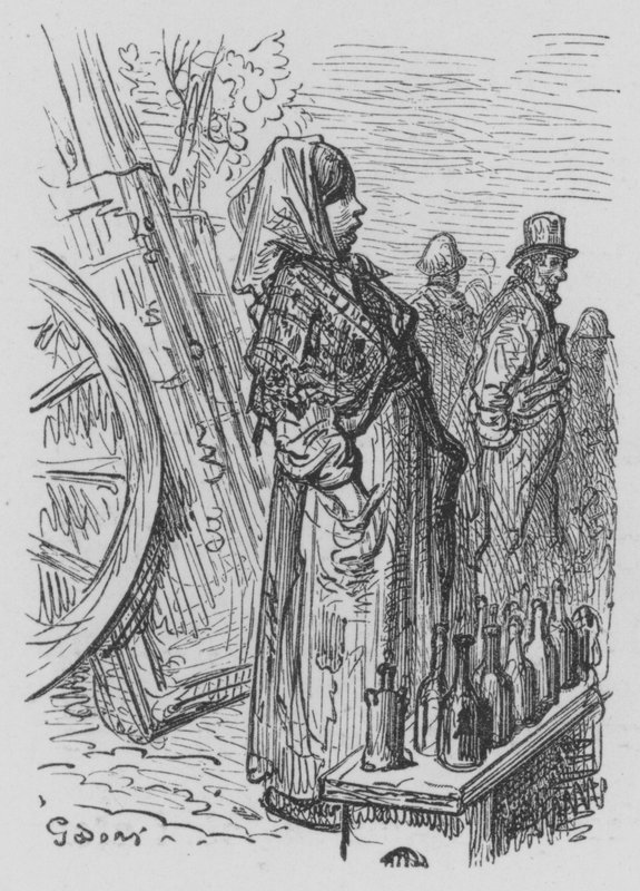 Dryckeshandlare av Gustave after Dore