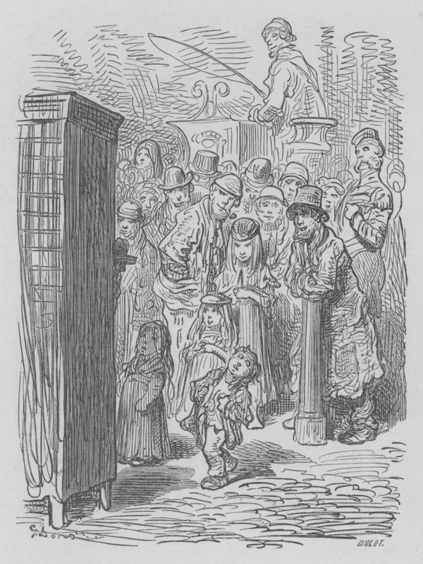 Punch Et Judy, Theatre Ambulant av Gustave after Dore