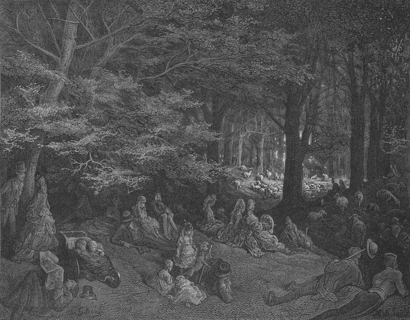 Under The Trees, Regents Park av Gustave after Dore