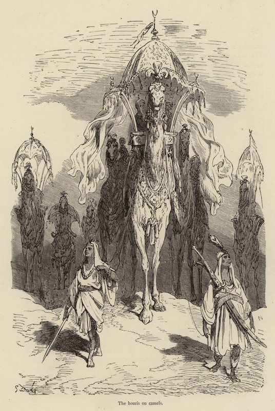 Timonerna på kameler av Gustave after Dore