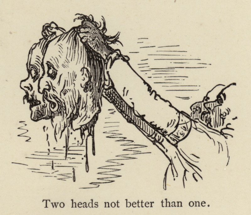 Två huvuden inte bättre än ett av Gustave after Dore