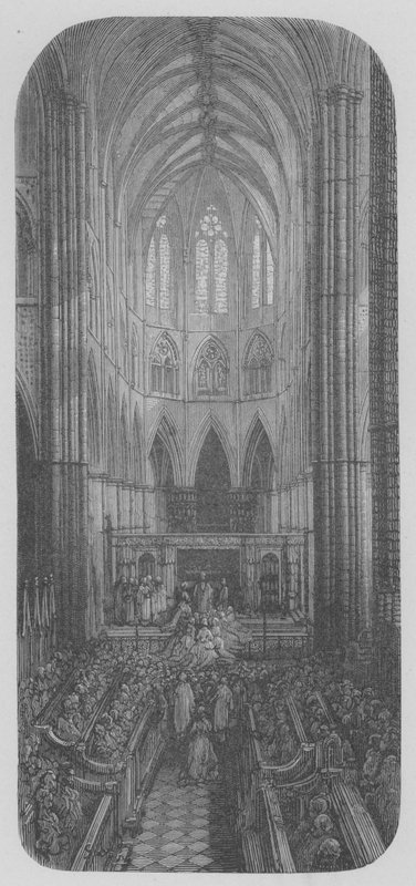 Ett bröllop i Westminster av Gustave after Dore