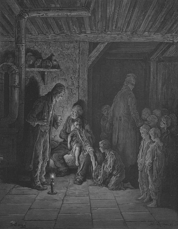 Ett tillflyktshus av Gustave after Dore