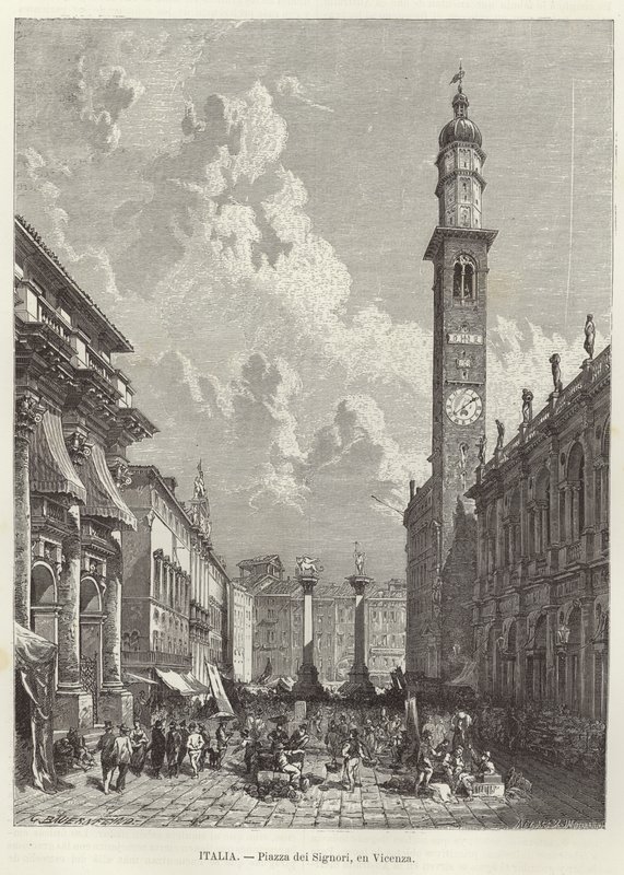 Piazza dei Signori i Vicenza av Gustave Bauernfeind