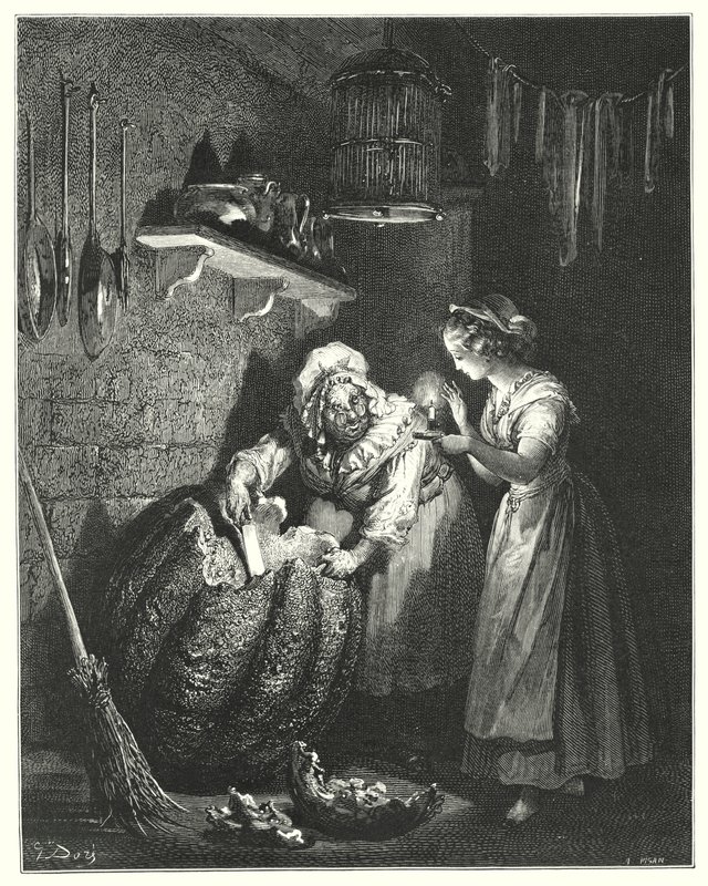 Cendrillon; Askungen (gravyr) av Gustave Dore