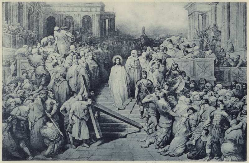 Kristus lämnar prätoriet (litho) av Gustave Dore