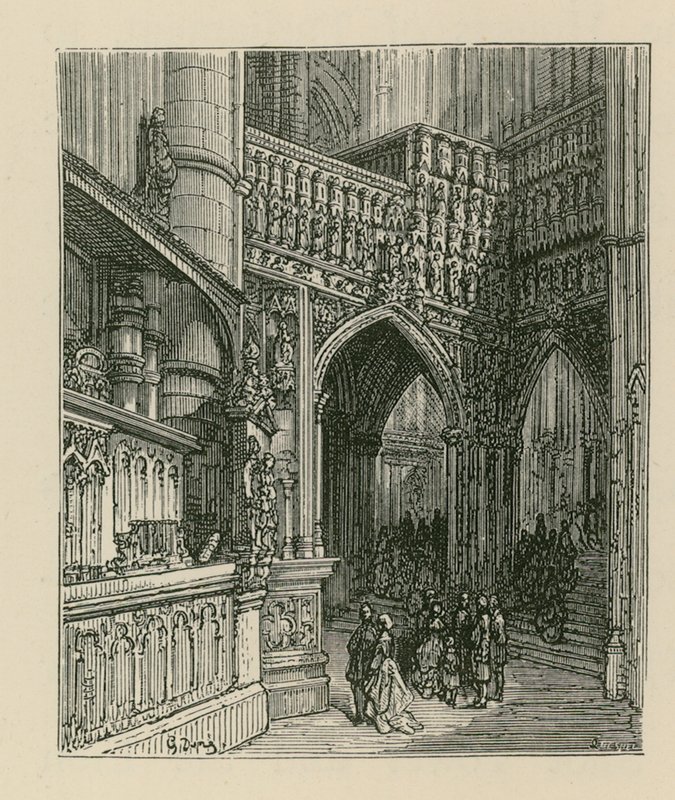 Interiör av Westminster Abbey av Gustave Dore