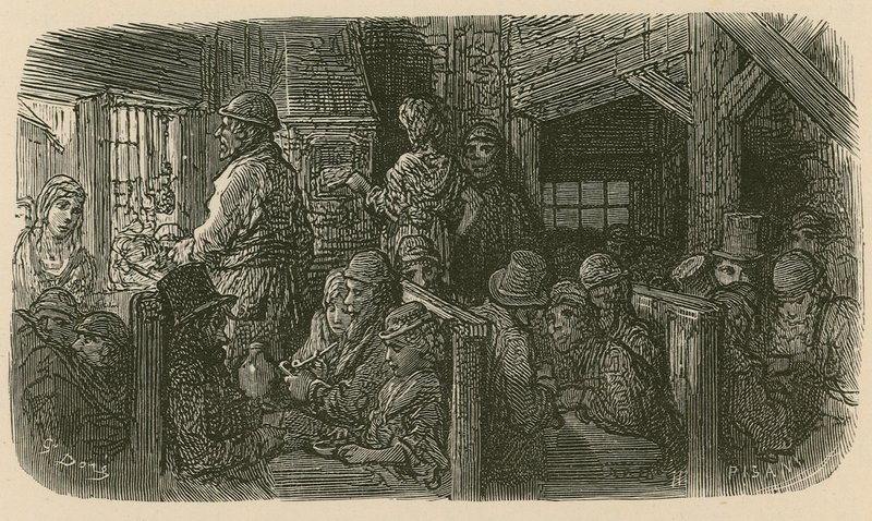 Underkjol Lane kafé av Gustave Dore