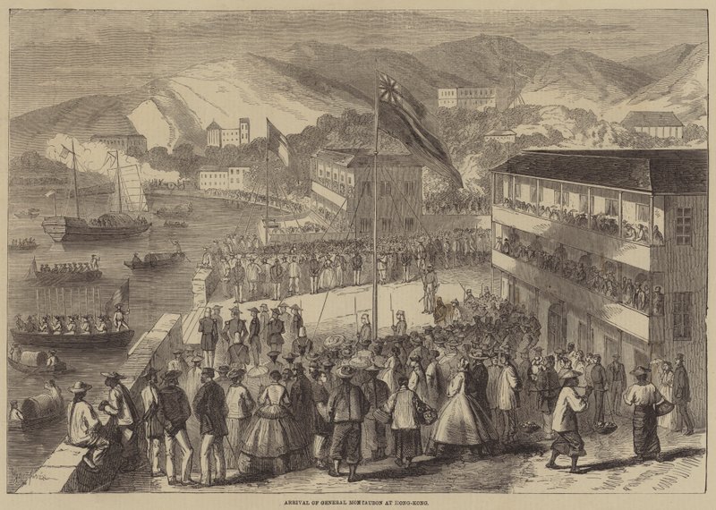 General Montaubons ankomst till Hong-Kong av Gustave Janet