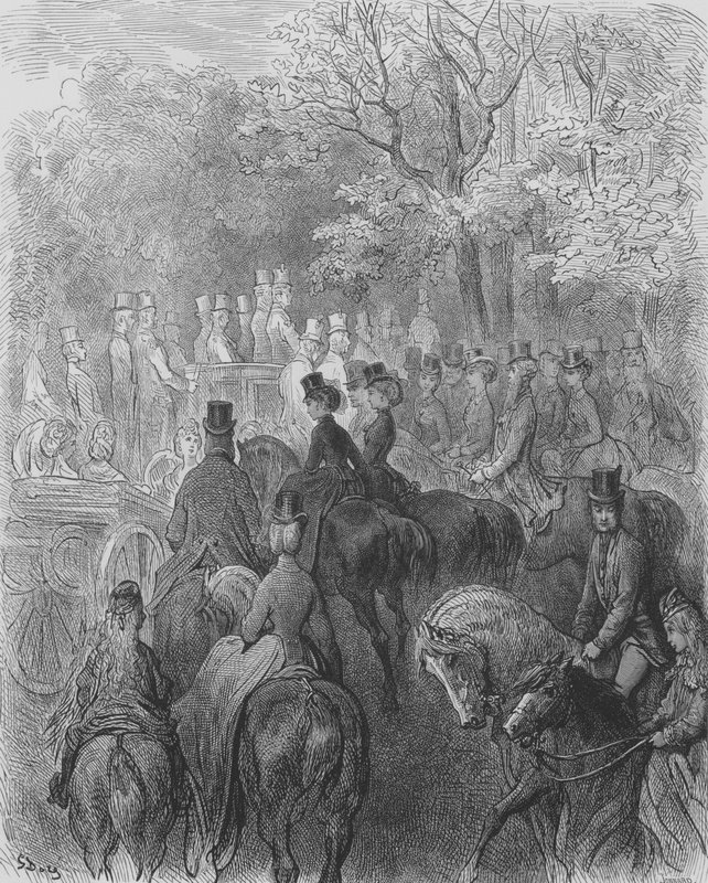 Hyde-Park, Equipages De Cavaliers av Gustave after Dore