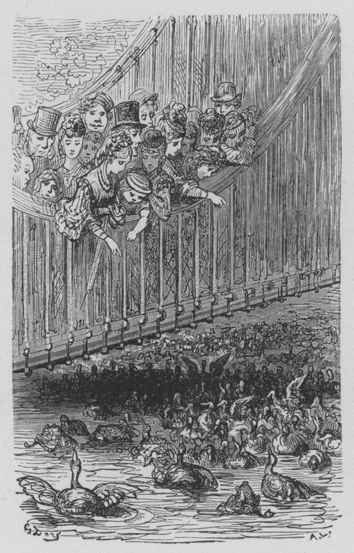 Hyde-Park, La Serpentine av Gustave after Dore