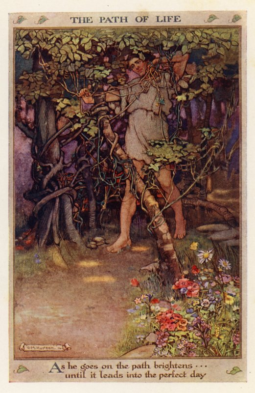 Livets väg (färglitografi) av Gwynedd M. Hudson