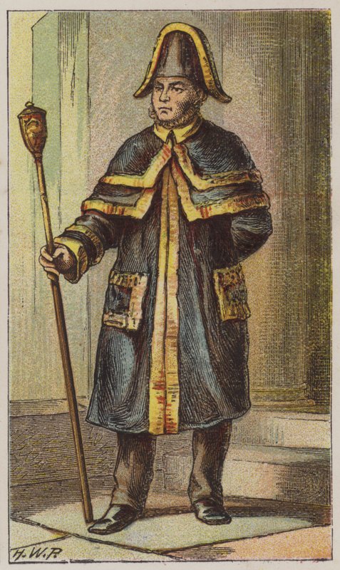 Beadle (färg litho) av H.W. (after) Petherick