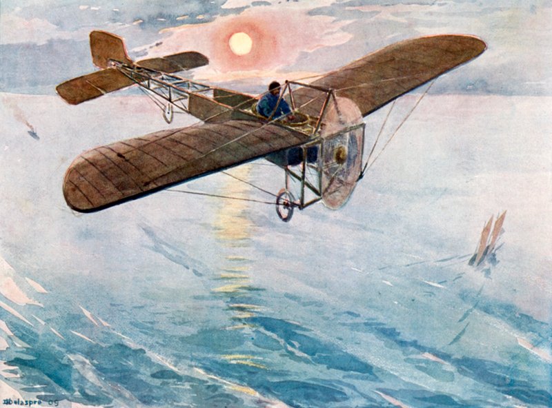 Bleriot korsar kanalen, 25 juli 1909 av H. Delaspre