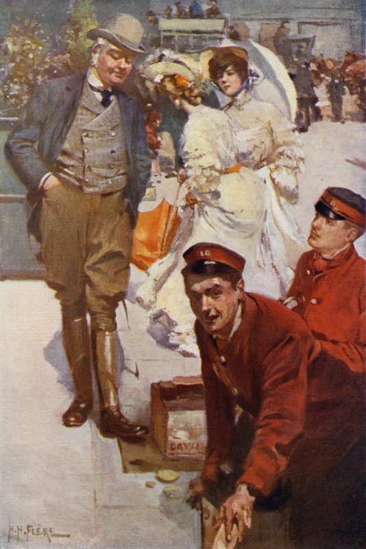 The Shoe-Black (färg litho) av H. H. Flere