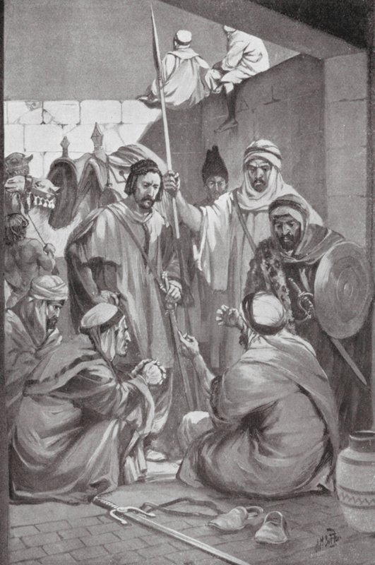 Araber planerar en revolt (litografi) av H. M. (after) Burton