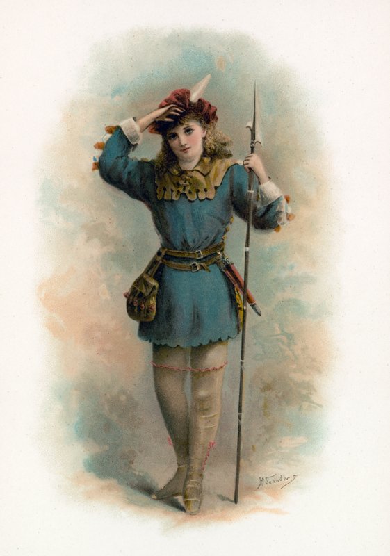 Rosalind från As You Like It av H. Saunders