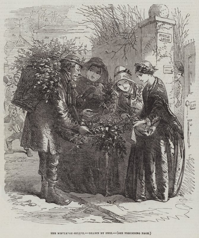 Mistel-säljaren av Hablot Knight Browne