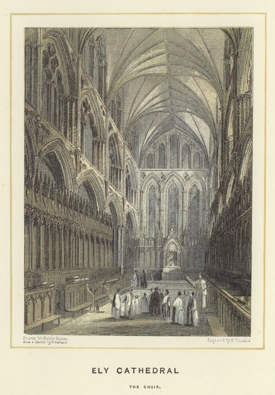 Ely Cathedral, kören av Hablot Knight Browne