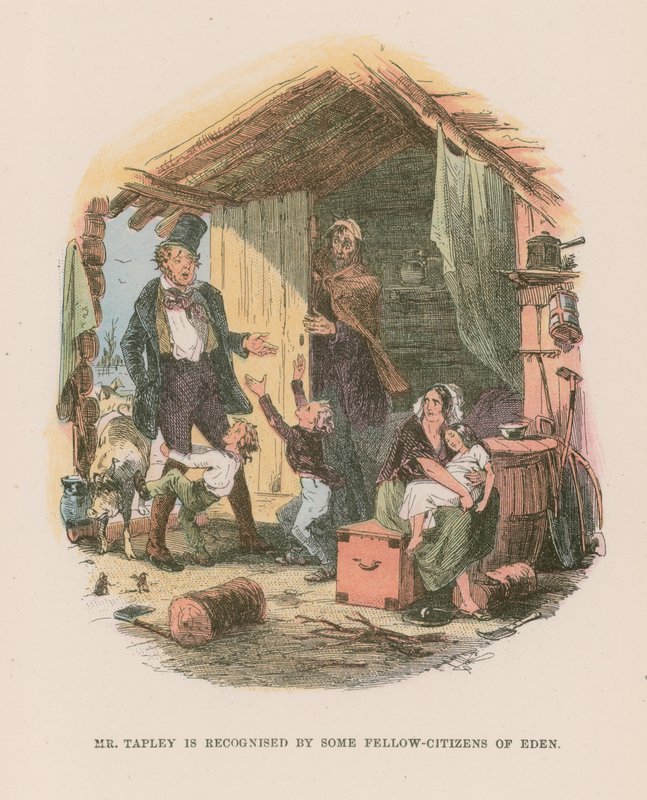 Illustration till Martin Chuzzlewit av Hablot Knight Browne