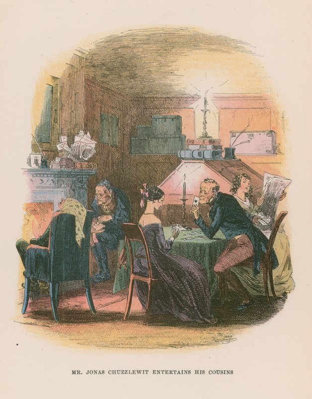Illustration för Martin Chuzzlewit av Hablot Knight Browne