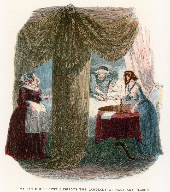 Illustration för Martin Chuzzlewit av Hablot Knight Browne