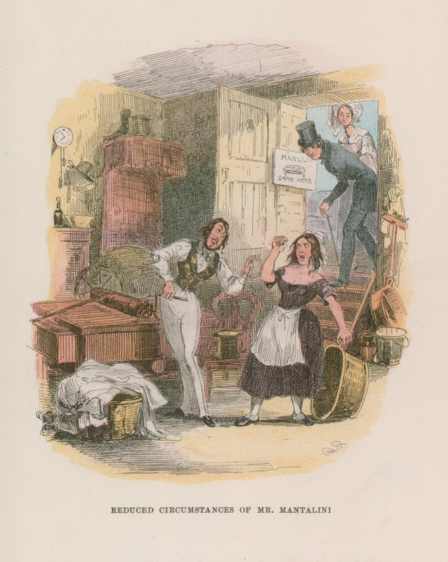 Illustration för Nicholas Nickleby av Hablot Knight Browne