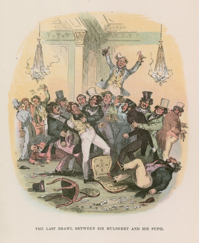 Illustration för Nicholas Nickleby av Hablot Knight Browne