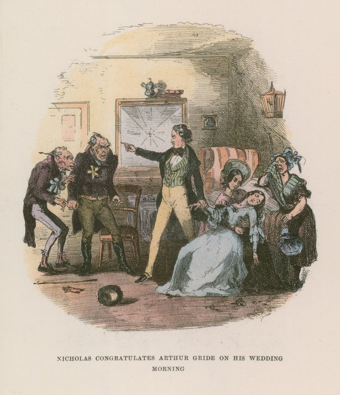 Illustration för Nicholas Nickleby av Hablot Knight Browne