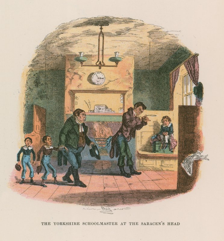 Illustration för Nicholas Nickleby av Hablot Knight Browne