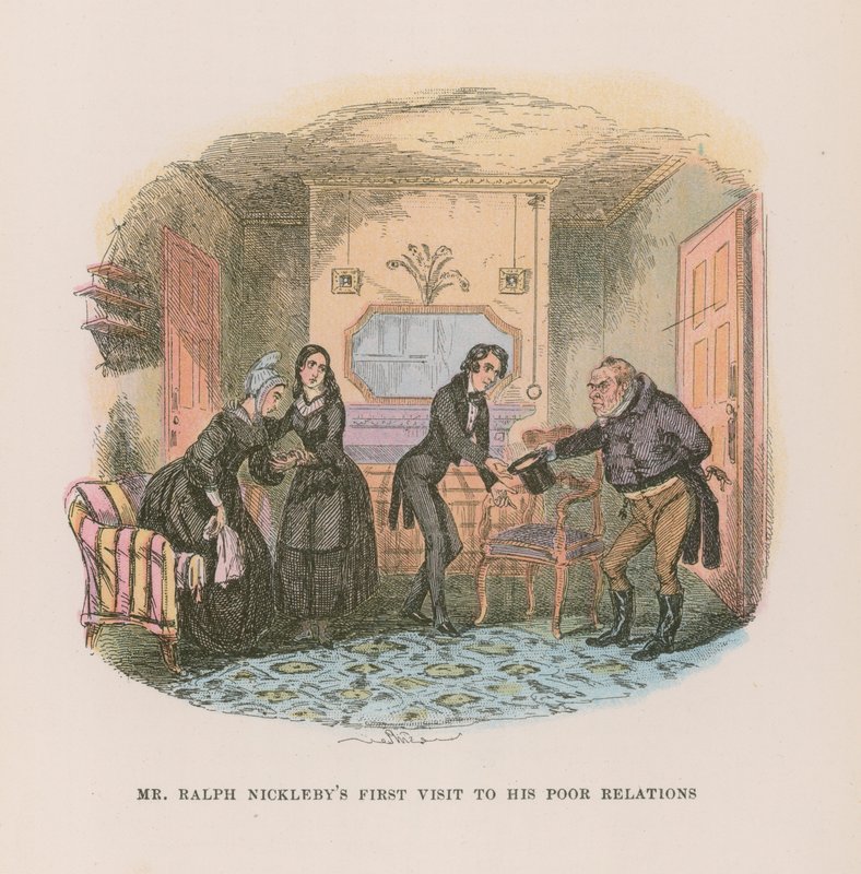 Illustration till Nicholas Nickleby av Hablot Knight Browne